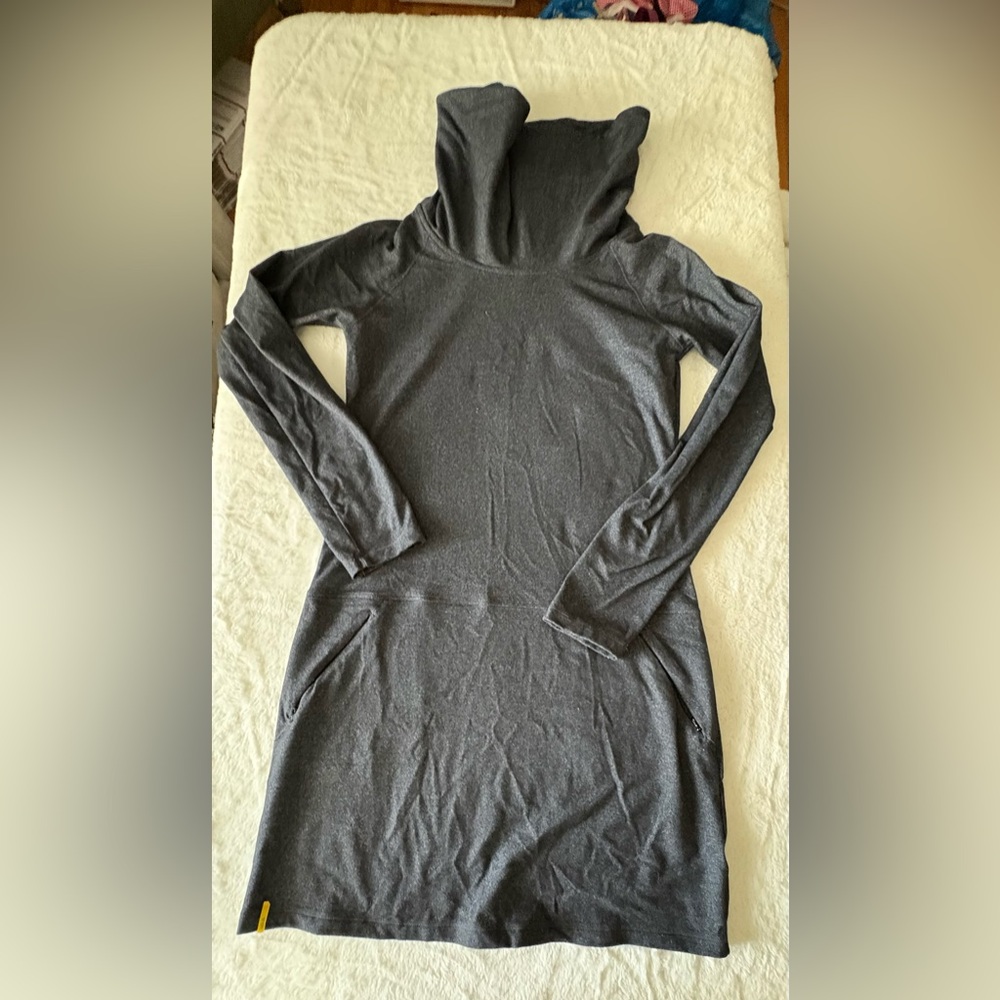 Lole Charcoal Asymmetrical Dress with Hood